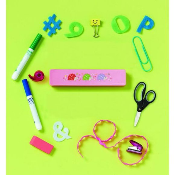 Sugar Booger Other - Pink Hedgehog Pencil Case Sugar Booger Hinged Plastic Box NEW NIP Rosy Shade